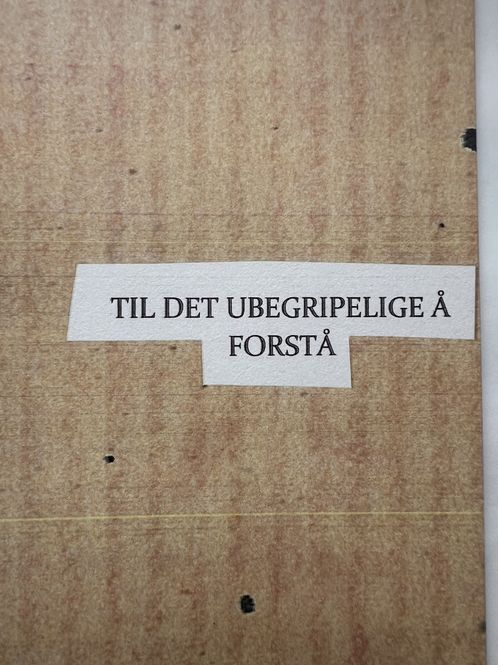 Hovedbilde K.Ø.S - Til det ubegripelige å forstå: ...